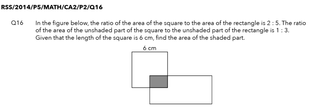 The Pique Lab Math Specialists will be solving this Primary 5 Ratio question from Red Swastika School.