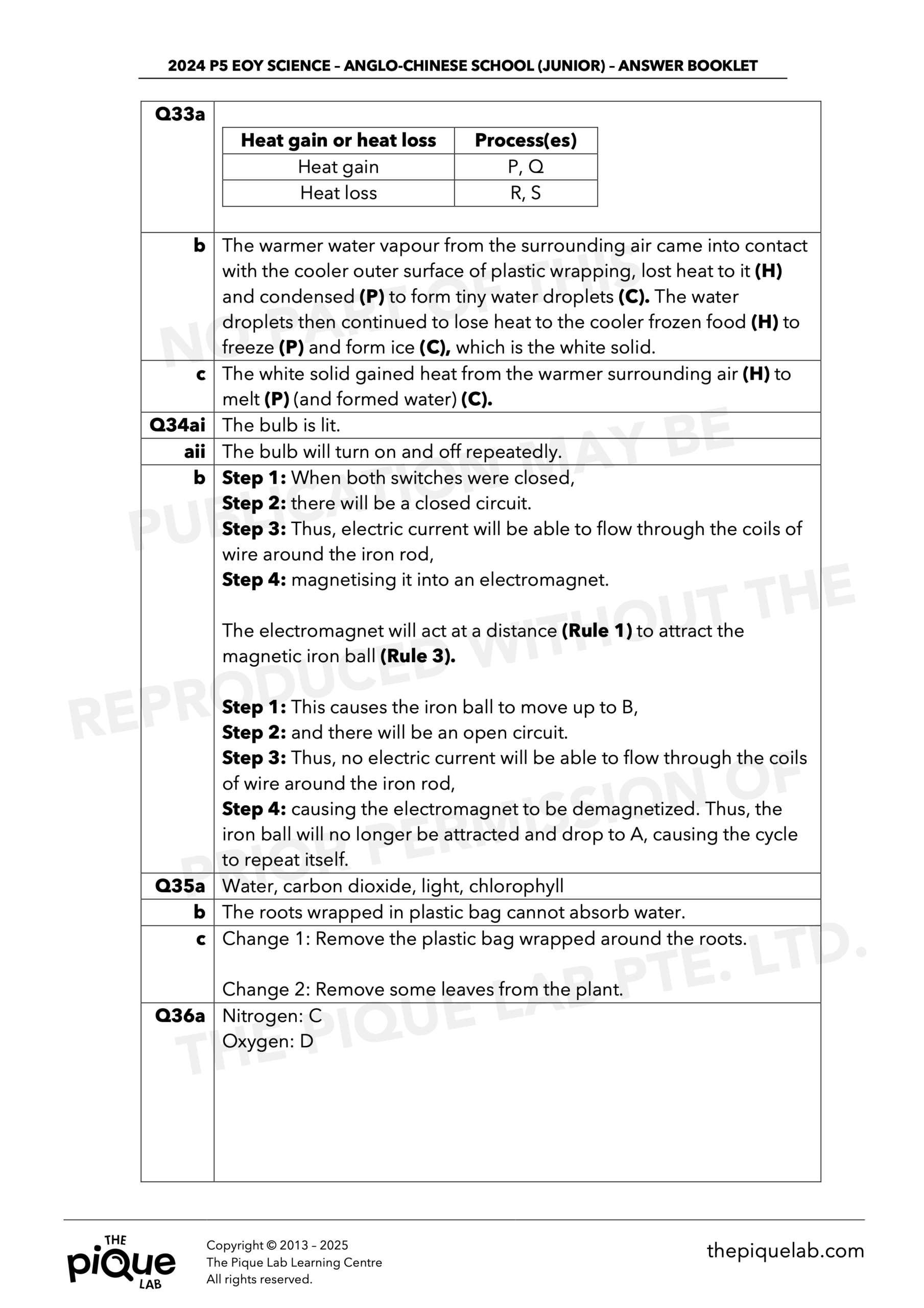 2024 P5 Science & Math EOY Answer Set Bundle - Image 3