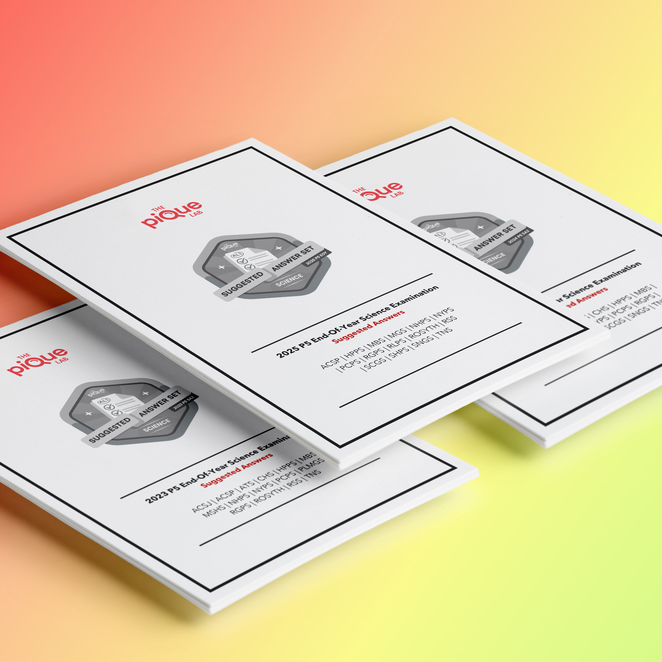 2025, 2024 & 2023 P5 EOY Science Examination Answer Set Bundle