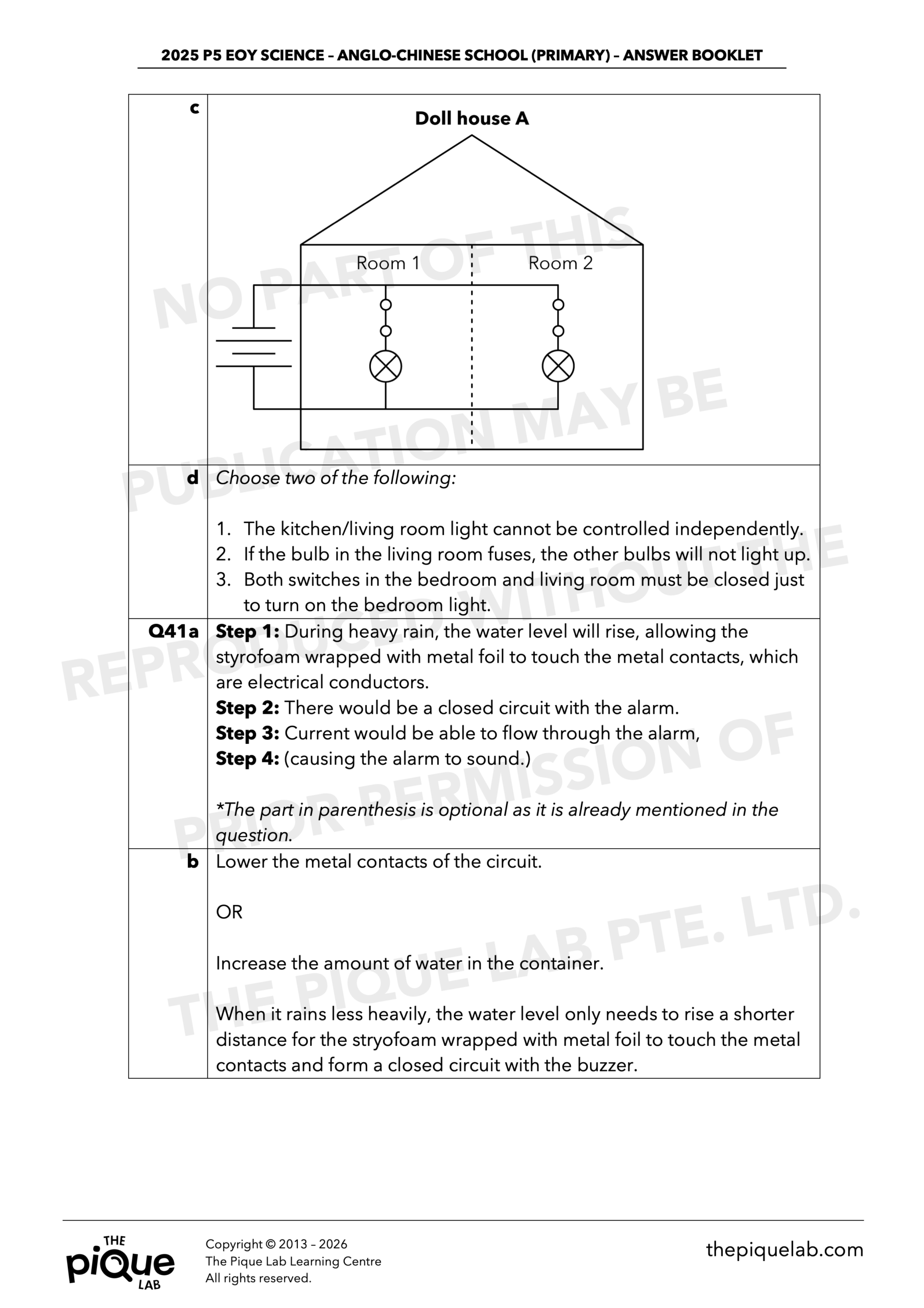 5-Year Exam Series: 2021-2025 P5 EOY Science Examination Answer Set Bundle - Image 5